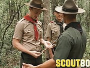 Scout Master Barebacks Twinks In Woods
