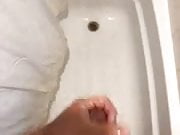 Cock tease in the shower