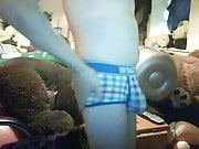 Me - Blue Checked BOxer BRiefs