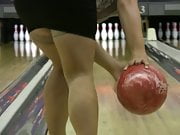 Wife at Bowling  in miniskirt
