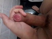 Jerking and cuming in the a public bathroom