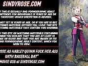 Harley Quinn fuck her ass with baseball bat