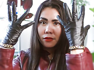 Leather Gloves, Jacket, Leather Femdom, Leather Mistress