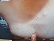 requested cumtribute on tits