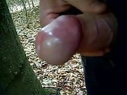 Uncut Cock Outdoor Wanking and Cumming