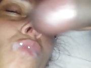 cum all in her mouth
