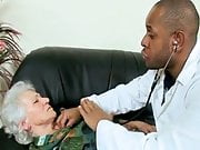 Horny Granny Patient seduces a Black Doctor