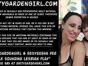 Dirtygardengirl & SexySasha pee hole sounding lesbian play