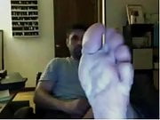 Straight guys feet on webcam #105