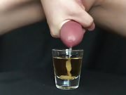 Cumshot into a Shot Glass of Whisky