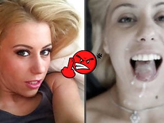 Blowjob Tits, Hardcore Cum Pussy, Eating Cum, Blond