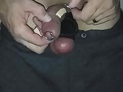 Releasing my big uncut dick from it's toys worn all day!