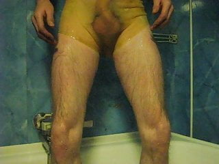 A Pissing Tryout In Latex Diaper Panties...
