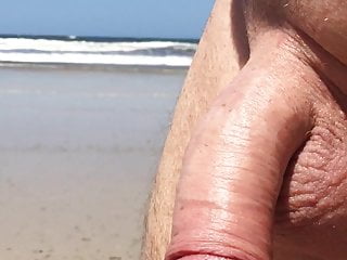 Dick flash on the beach