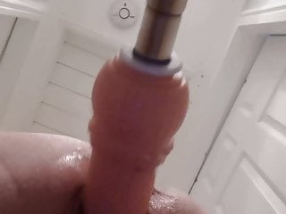 Bbw doggy style machine and squirting...