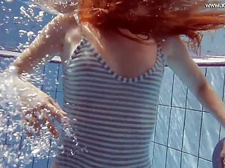 Hot Teen, Bikini, Under Water Show, Clothed Teen