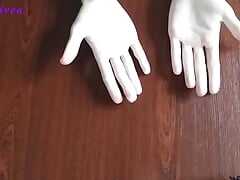 Clear white hand spanking punishment