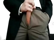 WANKING HOT COCK ON SUIT