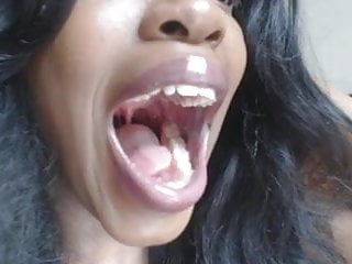 Mouth Fetish, Black Fetish, In Mouth, On Black