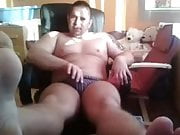 Straight guys feet on webcam #242