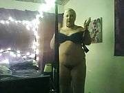 Blonde BBW Striptease