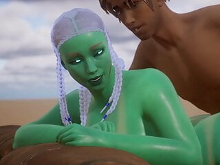  video: Alien Woman Gets Bred By Human - 3D Animation