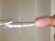 Huge handsfree cumshot slow motion