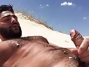 Cum on the beach