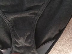 Cumming in my wifes worn panties 