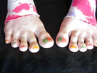 Suck my painted toes...