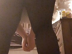 Thicc femboy in tights flaunting ass