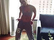 Jennifer Lopez dancing in hotel