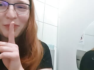 Moaning, Public Toilet, Hot Teen Masturbating, Hottest Teen