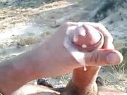 cumshot outdoors