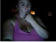 Fat whore with massive tits on webcam