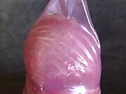 Cum in condom with estim