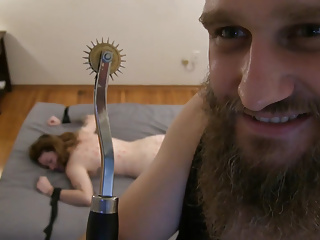 Sadistic master tortures his slave with...