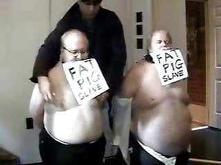 Fat Pig Slaves visit my Toronto, Canada  Dungeon Room