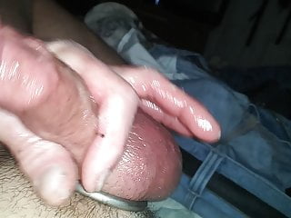 Hard oiled cock cumming