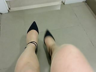 Navy mix ankle strap heels teaser...