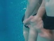 caught giving his swim buddy a hand job in the pool
