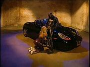 Blonde vixen in latex gets hard pounding in a car park