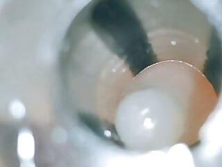 Erika Oak Piss &amp; Cum in Fleshlight with Condom on