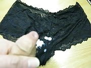 MIL's Black Lace Panties Need Cum Dump