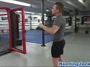 Muscular boxing jocks assfucking till cum