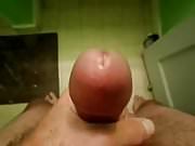 Huge cock head look down penis play 