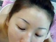 Beautiful Chinese wife's lovely blowjob