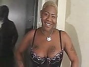 Black Thick with short blond hair
