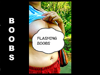 Public Boobs, Public Pussy Flash, Outdoor, Dirty Talk