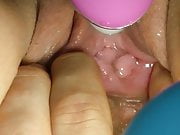 Close Up pulsing Pussy Play and squirts.